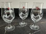 3 grote bierglazen van Omer, Ophalen of Verzenden, Nieuw, Glas of Glazen, Overige merken