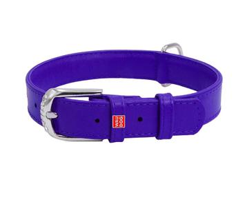 WAUDOG Glamour Halsband Leder Paars L Nek 38-49 cm KOOPJE!!! beschikbaar voor biedingen