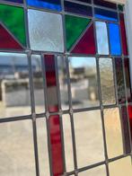 Set schuif en-suite deuren met glas in lood 203.5/206.5x82, Antiek en Kunst, Ophalen