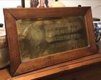 Antieke eikenhouten lijst met religieuze spreuk, Antiek en Kunst, Ophalen of Verzenden