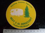 sticker stichting caravan eigenaren meppel logo donatuer, Verzamelen, Stickers, Verzenden, Zo goed als nieuw, Bedrijf of Vereniging