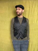 Vintage gilet / waistcoat / gestreepte print / small / S /, Kleding | Heren, Zwart, Vintage, Ophalen of Verzenden, Hippiegalorevintage@gmail.com
