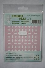 Le Crea embossing sjabloon diversen nr.2, Hobby en Vrije tijd, Kaarten | Zelf maken, Verzenden, Nieuw, Kerst, Pons of Mal