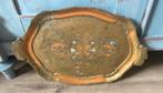 Prachtig groot Florentijns dienblad Italië Italy oranje goud, Ophalen of Verzenden, Zo goed als nieuw, Ovaal