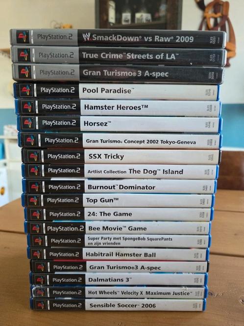 Set van 19 Playstation 2 games, Spelcomputers en Games, Games | Sony PlayStation 2, Zo goed als nieuw, Racen en Vliegen, 3 spelers of meer