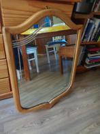Spiegel Brocante Vintage Antiek Oud Houten Lijst, Ophalen, Gebruikt, Minder dan 100 cm, Ovaal