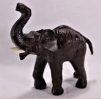 Leren Beeld van Olifant, Ophalen of Verzenden, Zo goed als nieuw, Wild dier, Beeldje of Figuurtje