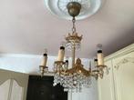 Hanglamp Antiek, goudkleurig met strass steentjes, Antiek en Kunst, Ophalen