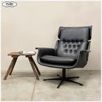 Vintage Fauteuil Stoel draaifauteuil Relaxstoel Leunstoel, Ophalen, Kunststof, 75 tot 100 cm, Zo goed als nieuw