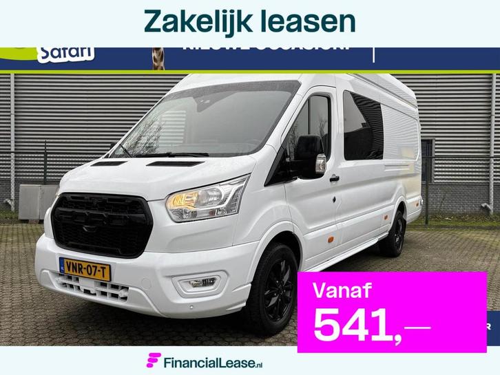 Ford Transit 350 2.0TDCI L4H3 AUTOMAAT | Uniek! | 5 pers. |, Auto's, Bestelauto's, Bedrijf, Lease, Financial lease, Airbags, Airconditioning