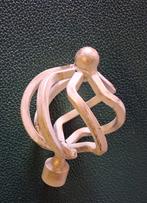 2 stuks eindstuk Gordijnroede Decoratief Wit sleets, Minder dan 50 cm, Gebruikt, Wit, Ophalen of Verzenden