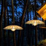 2-delige Boho Rotan Hanglamp - Batterijlamp; Waterdicht, Ophalen of Verzenden, Nieuw, Stof, Minder dan 50 cm