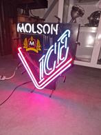 Neon verlichting molson ice. Usa, Verzamelen, Merken en Reclamevoorwerpen, Ophalen, Gebruikt, Lichtbak of (neon) lamp