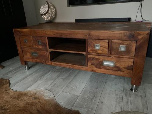 Dressoir Acacia hout 150 cm breed, Huis en Inrichting, Kasten | Televisiemeubels, Gebruikt, Minder dan 100 cm, 150 tot 200 cm