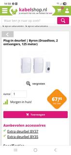 Byron BY532E draadloze deurbel, Huis en Inrichting, Ophalen of Verzenden, Nieuw