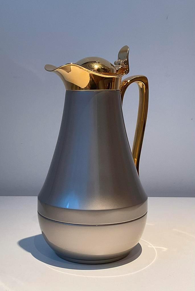 Alfi Saphit thermoskan mat zilver met vergulde delen, Huis en Inrichting, Keuken | Servies, Overige typen, Overige stijlen, Overige materialen