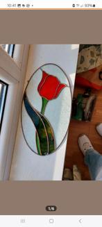 Glas in lood koper raamhanger glaskunst vintage retro, Verzamelen, Ophalen of Verzenden, Huis en Inrichting