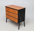 Vintage teak ladekastje, Zweden 1960, Huis en Inrichting, Gebruikt, Teakhout, 3 of 4 laden, Minder dan 100 cm