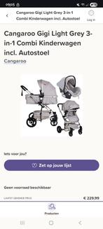 Grijze kinderwagen incl autostoel, Ophalen, Gebruikt, Overige merken, Met autostoeltje