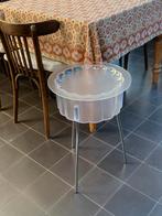 Transparant tafeltje van Ikea., 45 tot 60 cm, Gebruikt, Rond, Ophalen of Verzenden