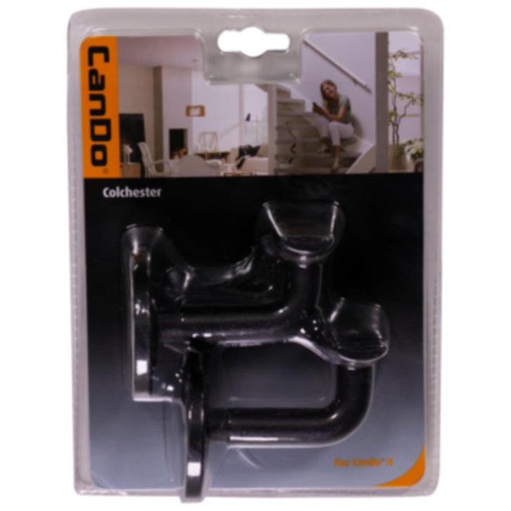 CanDo leuninghouder Colchester - Zwart - 2 stuks(17), Huis en Inrichting, Stoffering | Vloerbedekking, Nieuw, Zwart, Ophalen