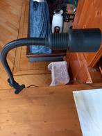 Retro zwarte klemspot jaren '80., Huis en Inrichting, Lampen | Spots, Kunststof, Gebruikt, Vloerspot of Grondspot, Ophalen of Verzenden