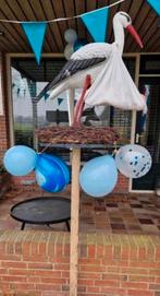 Geboorte ooievaar op nest (te huur), Kinderen en Baby's, Kraamcadeaus en Geboorteborden, Ophalen, Zo goed als nieuw, Geboortebord