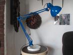 Blauw metaal design jaren 70 bureau tafel spot vintage retro, Huis en Inrichting, Lampen | Tafellampen, Gebruikt, ?, Metaal, Minder dan 50 cm