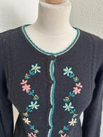 King Louie maat L cardigan vestje lamswol 2352, Zwart, Maat 42/44 (L), Ophalen of Verzenden, Zo goed als nieuw