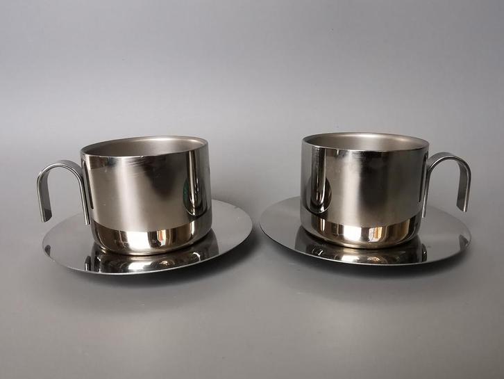 Inox Italy Guido Bergna design espresso cups kopjes, Antiek en Kunst, Kunst | Designobjecten, Verzenden