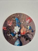 schilderij glas, rond 70 cm, Ophalen, 50 tot 75 cm, Zo goed als nieuw, Schilderij