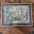 Ingelijste Anton Pieck Print afmetingen ca 45x30cm, Ophalen of Verzenden