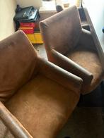 6 Bruine Suède Eetkamerstoelen - Opknapper!, Huis en Inrichting, Stoelen, Ophalen, Gebruikt, Vijf, Zes of meer stoelen
