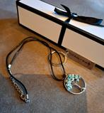 Edelsteen Ketting Amazoniet + Sleutelhanger 1111 Make a Wish, Verstelbaar, Zwart, Nieuw, Ophalen of Verzenden