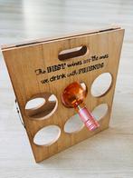 Houten wijnrek voor 6 flessen, Ophalen, Zo goed als nieuw, Hout, 5 tot 15 flessen