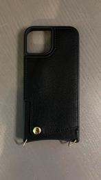 Iphone 15 hoesje backcover zwart leer, Ophalen of Verzenden, Zo goed als nieuw