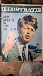 Tijdschrift illustratie acht kogels in L.A Robert F.Kennedy, Ophalen of Verzenden, 1960 tot 1980, Tijdschrift
