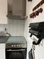 Rvs fornuis met oven en afzuigkap  en pannenset, Huis en Inrichting, Ophalen, Gebruikt, Rvs, Pannenset