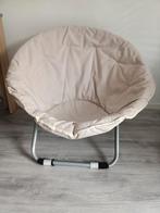 Comfortabele maanstoel - Beige, Ophalen, Wit, Zo goed als nieuw, Metaal