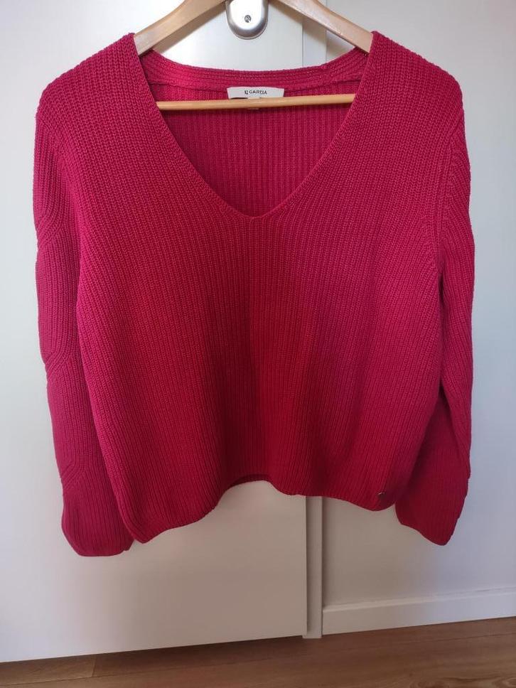 Damestrui van het merk Garcia - maat L, Kleding | Dames, Truien en Vesten, Gedragen, Maat 42/44 (L), Rood, Ophalen of Verzenden