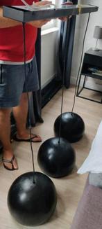 Light & Living hanglamp, zwart met gouden details., Huis en Inrichting, Lampen | Tafellampen, Ophalen, Zo goed als nieuw, Industrieel