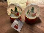 4x Sneeuwbol met Kerstthema 13,5x10cm, Diversen, Kerst, Ophalen, Nieuw