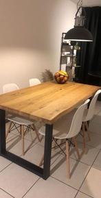 Houten Eettafel Leenbakker, Huis en Inrichting, Ophalen, Gebruikt, 100 tot 150 cm, Eikenhout