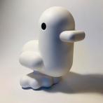 Canar, witte spaarpot in de vorm van een eend, Ophalen of Verzenden, Zo goed als nieuw, Steen, Aardewerk of Keramiek, Dier