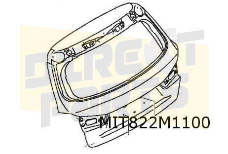 Mitsubishi ASX achterklep (1/18-2/21) Origineel! 5801C283, Auto-onderdelen, Carrosserie en Plaatwerk, Achterklep, Mitsubishi, Achter