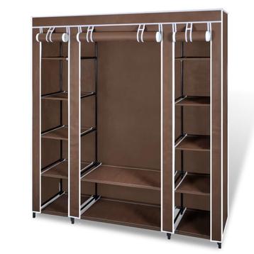 vidaXL Kledingkast met vakken en stangen 45x150x176 cm stof  beschikbaar voor biedingen