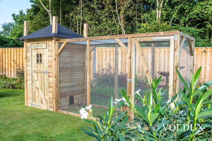 Konijnenhok Eline XL met XL konijnenren, Dieren en Toebehoren, Vogels | Hokken en Kooien, Nieuw, Ophalen of Verzenden