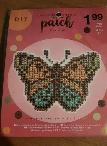 Diamond painting patch vlinder beschikbaar voor biedingen