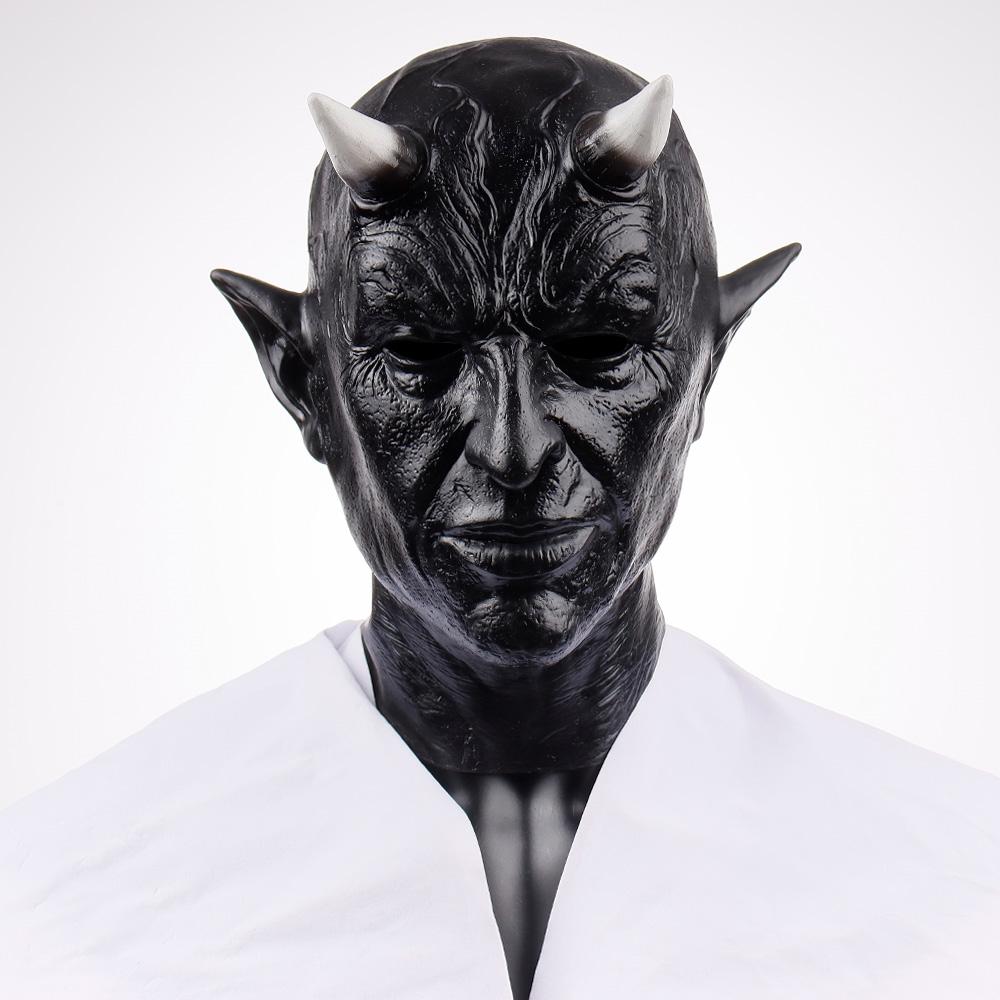 Lucifer Masker Halloween Horror Satan Duivel 666, Verzenden, Nieuw, Feestartikel, Halloween of Griezel