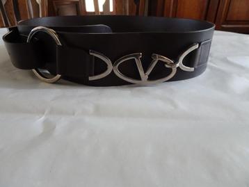 VALENTINO chocolade bruine leren riem beschikbaar voor biedingen